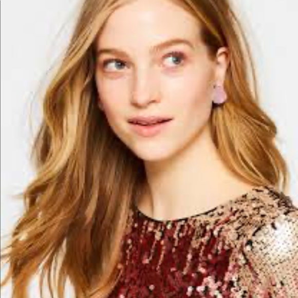 Henri Bendel Kevia Pink Druzy Rhinestone Earrings